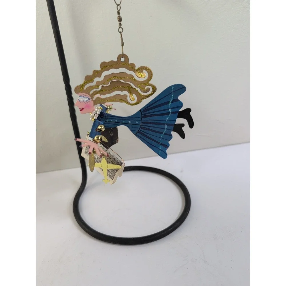 Fanciful Flights Karen Rossi Signed Business Woman New York Times Ornament Art‎